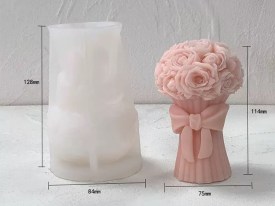 Molde silicona ramo flores grandes